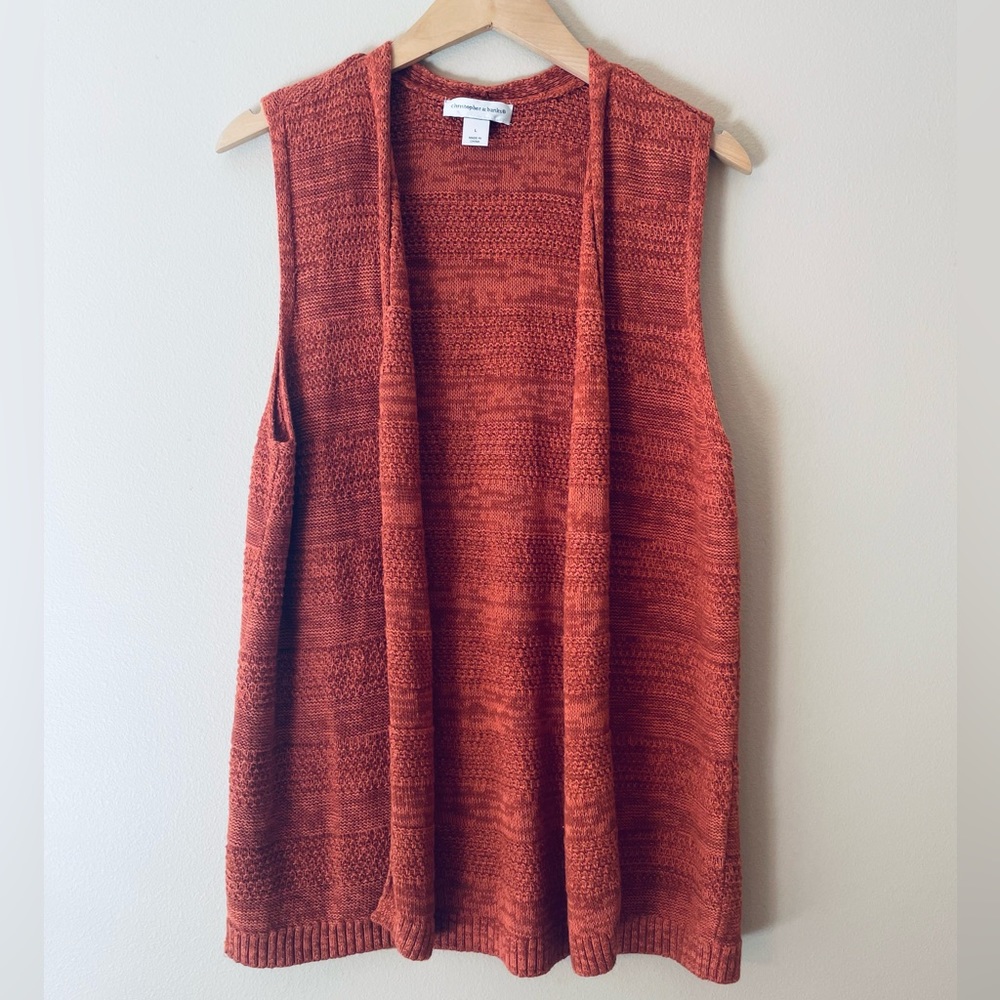 Christopher & Banks Sweater Cardigan Vest Size Large - Picture 1 of 7